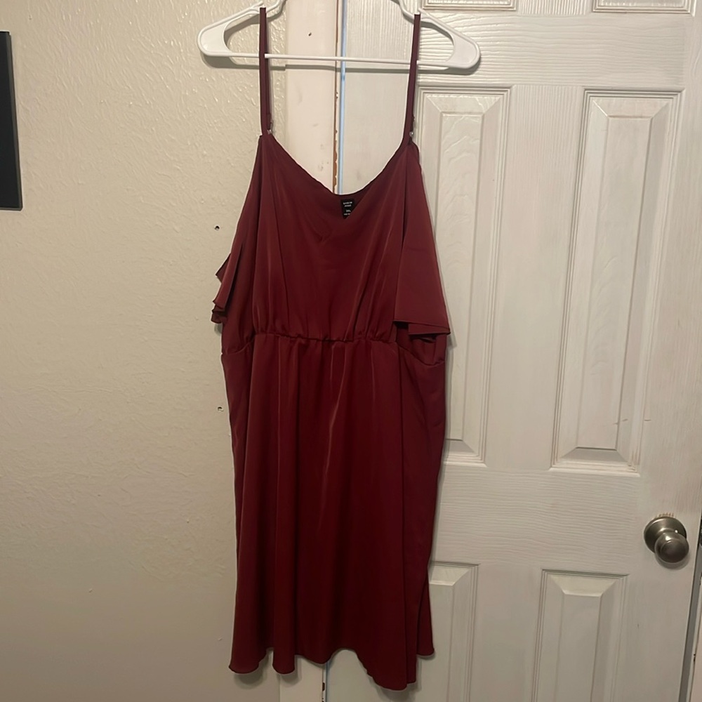 Maroon knee length dress